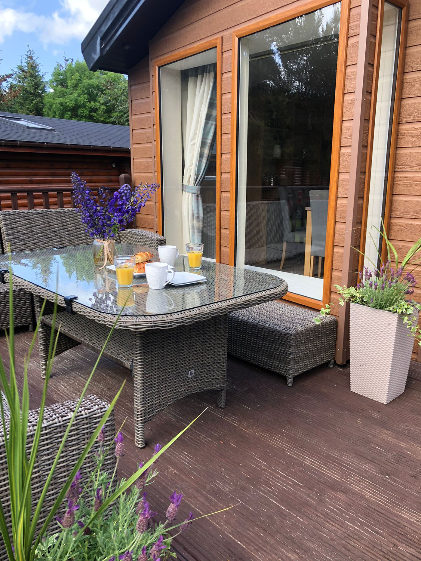 Griffon Lodge Holiday Home in Felmoor Park Decking 2