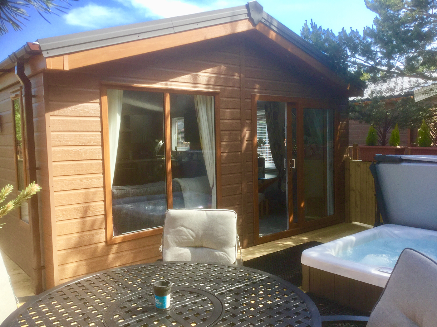 Orchid Lodge Holiday Home in felmoor Park Decking