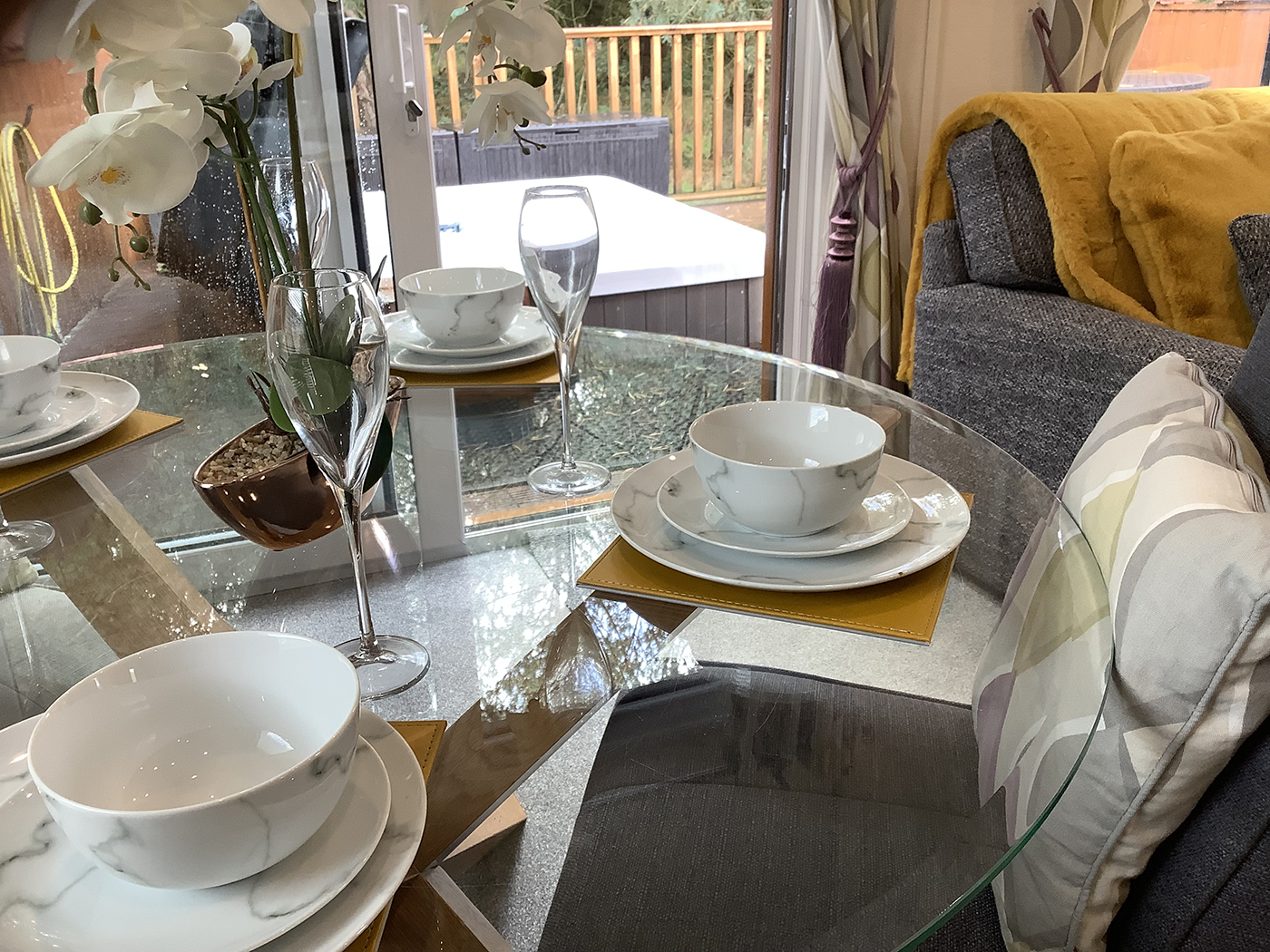 Orchid Lodge Holiday Home in felmoor Park Dining