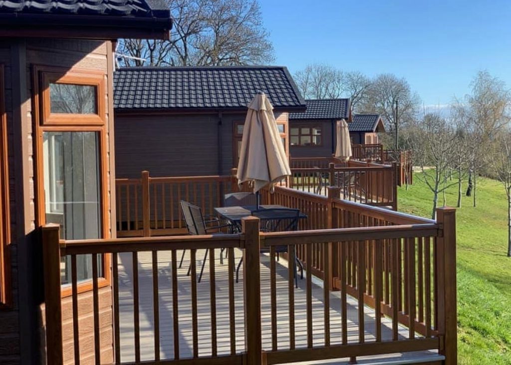 Stag Lodge in Badgers Decking