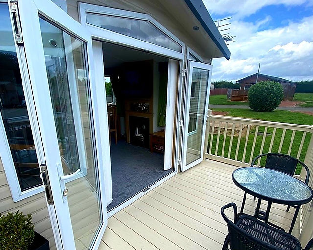 Stunning Holiday Home with Private Hot Tub Decking.