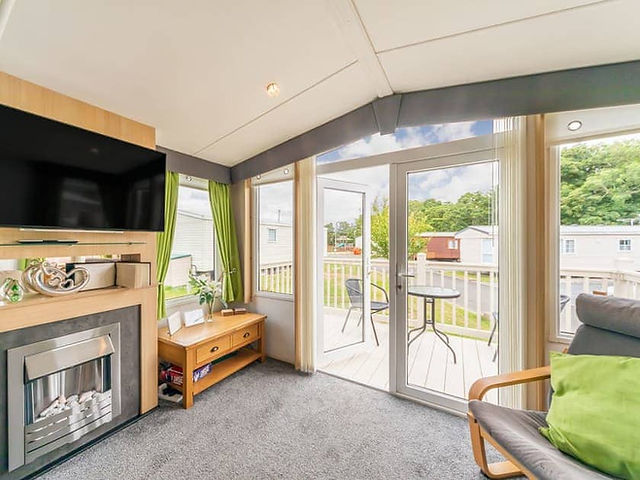 Stunning Holiday Home with Private Hot Tub Living.