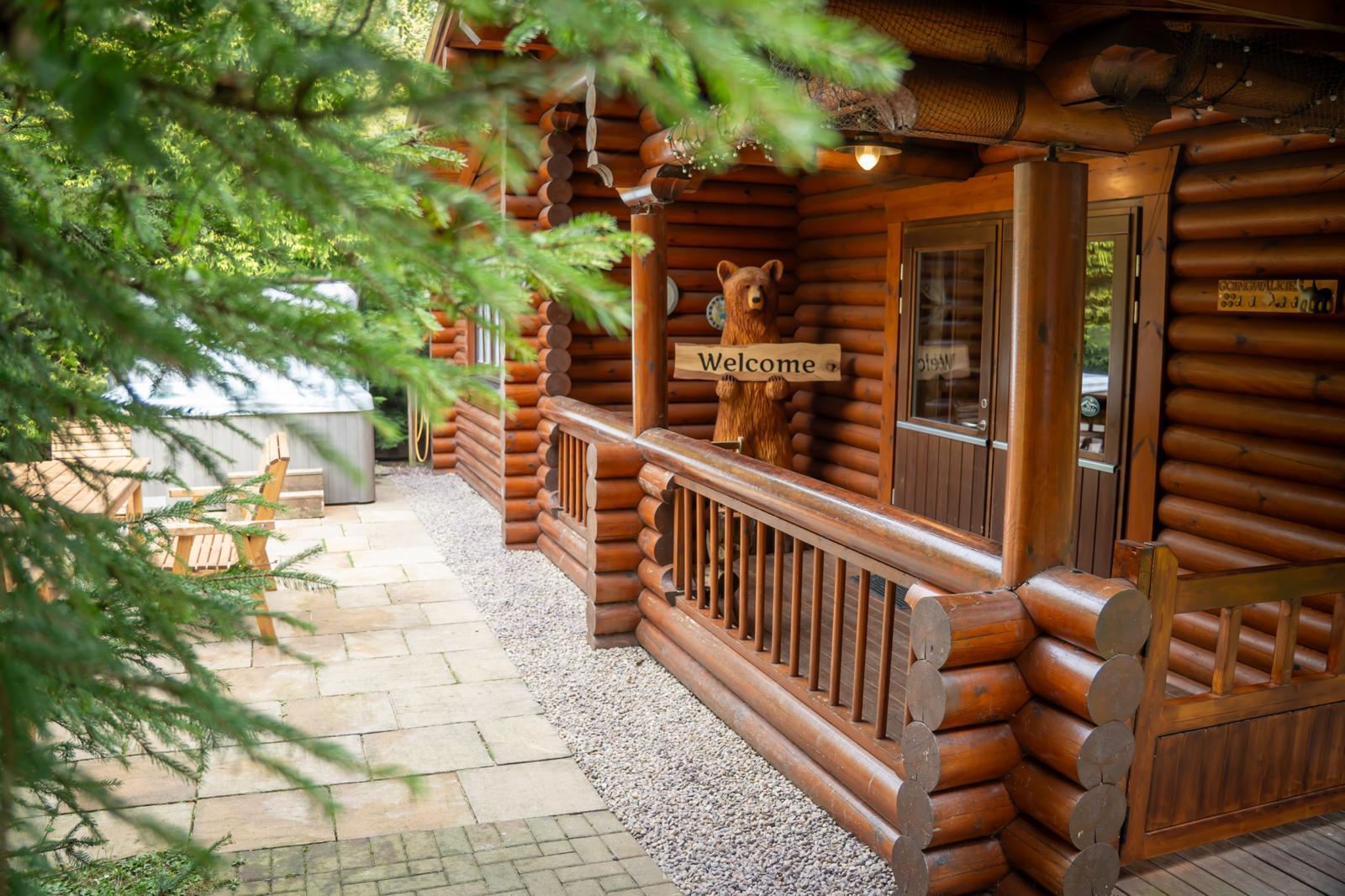 Premium Bespoke Log Cabin Side View