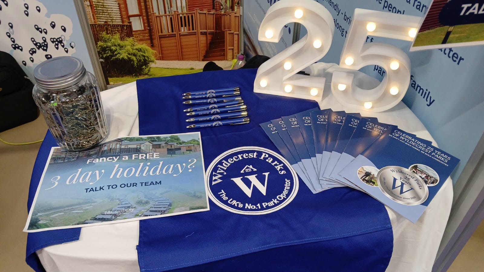Brochures, information and a few Wyldecrest extras ready for visitors